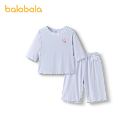巴拉巴拉儿童睡衣套装夏款男女童家居服竹纤维可外出 商品图4