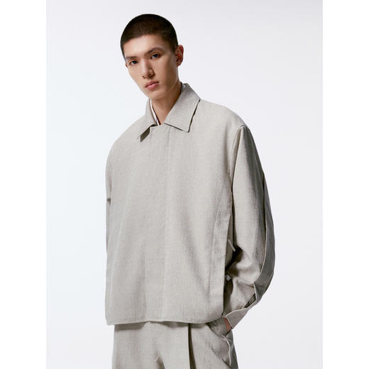 GXG男装 简约基础小香风夹克外套男 24年秋G24X213018 商品图2