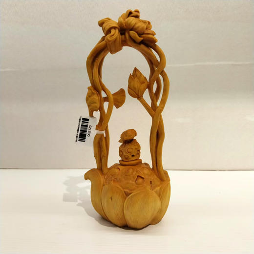 一路连升(荷花篮)°黄杨木摆件 商品图0
