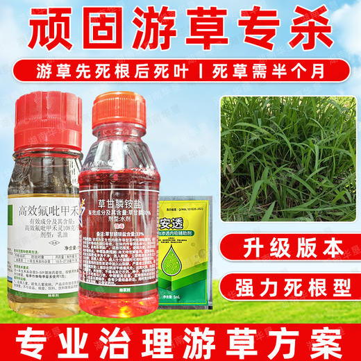 抗性顽固游草油草专杀套餐稻李氏禾专杀除草剂死根灭草剂正品农用 商品图1