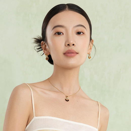 FANCI范琦x宫主 万事胜意平安扣项链琥珀棕女2025新款爆款轻奢新中式高级贵气 商品图3