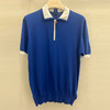 KITON 男士短袖polo衫 蓝色 UMK0571V106001 商品缩略图0
