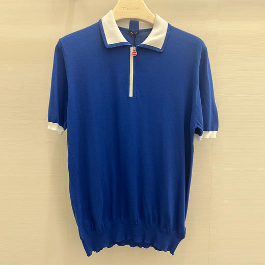 KITON 男士短袖polo衫 蓝色 UMK0571V106001 商品图0