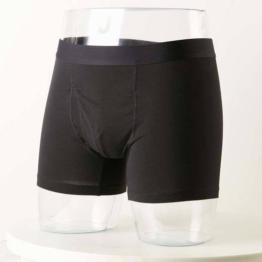 男士短裤 棉混 前开襟 黑色 商品图7