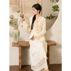 三彩【世事如烟】2025夏季新款新中式小衫醋酸荷叶边衬衫长袖C 商品缩略图1
