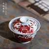 寒香慕古釉里红山茶花二才盖碗（缺货） 商品缩略图2
