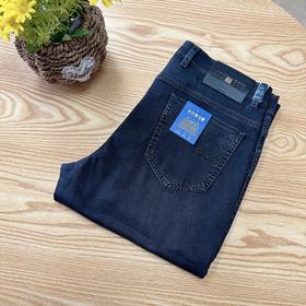 男士牛仔裤纯色舒适休闲修身直筒中腰男裤长裤  YMXZ-8156-1*