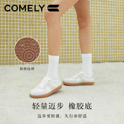 康莉KLB5A093咖色德训鞋女款美拉德风春季新款运动休闲鞋软底运动鞋 商品图2