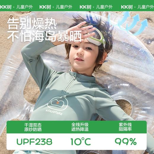 KK树宝宝泳衣分体长袖防晒儿童泳裤游泳衣套装男童小女孩2025新款萌萌假日分体泳衣 商品图1