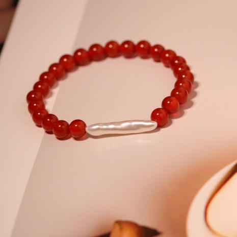 甄珠贝 玛瑙6mm+冰棍珠项链/手链套装 商品图4