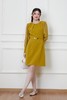 Le Malene 黄绿色拼接式圆领高腰连衣裙 19891 商品缩略图4