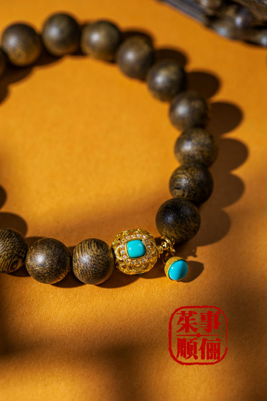 【茱事顺俪】18K黄金沉香手链 商品图1