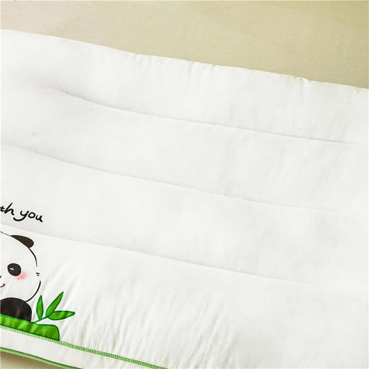 自然醒全棉熊猫亲子枕头低枕护颈椎助睡眠全棉儿童学生枕芯成人家用矮枕一对装护颈枕XK 商品图8