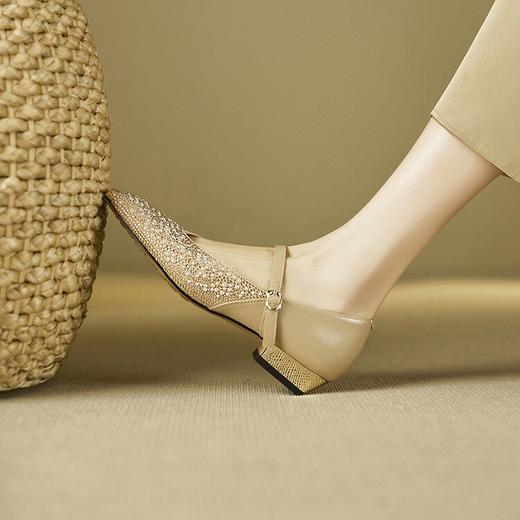 【预售5天】春季新款小香风浅口一字带粗跟百搭方头玛丽珍单鞋MBJR&6860 商品图1