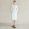 IWY/法式气质连衣裙女小香风套装新款高级感镶边小V领假两件西服裙Q1289 商品缩略图2