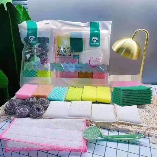 「22件套！厨房一套搞定」爱家妈妈厨房清洁洗碗钢丝球百洁布洗碗巾海绵刷锅清洁套装用品 商品图1