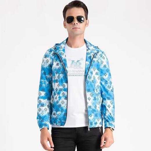 玛路男装MAURO春夏聚酯纤维耐磨抗皱/时尚可脱连帽茄克MK162312 商品图3