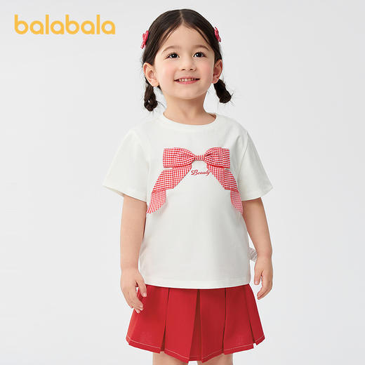 巴拉巴拉童装儿童t恤女童短袖上衣速干凉感2025夏装 商品图0
