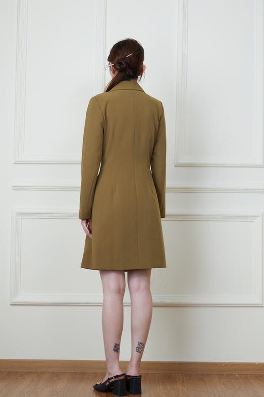 Le Malene 绿色西装领收腰连衣裙 19868 商品图5