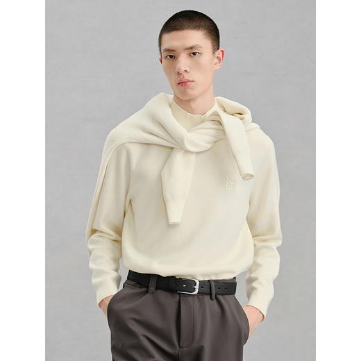 GXG男装 高领小标毛衫男休闲通勤毛衣 24年冬G24X104001 商品图2