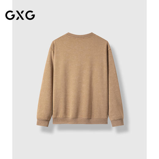 GXG男装  秋季热卖GXG字母渐变牙刷绣宽松舒适圆领卫衣男 商品图1