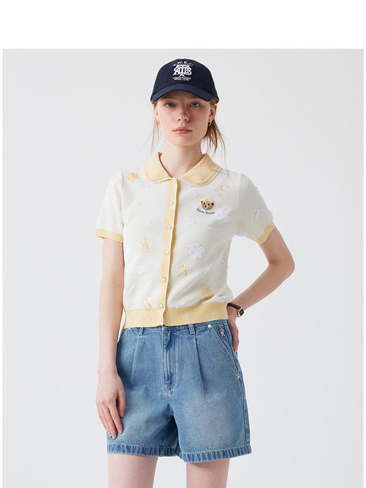 Teenie Weenie小熊卡通牛仔短裤女夏季女牛仔裤TTTF252403T 商品图1