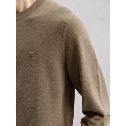 GXG男装 卡其色低领毛衫打底衫针织衫 24年冬G24X204022 商品图4