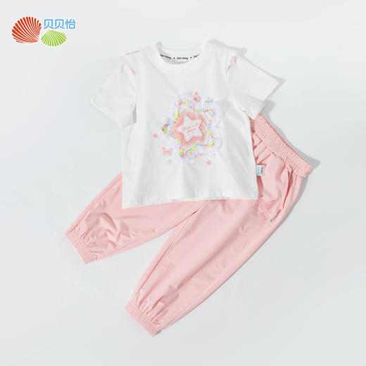 贝贝怡2025年夏季新款女童短袖套装ZB2ET033 商品图4