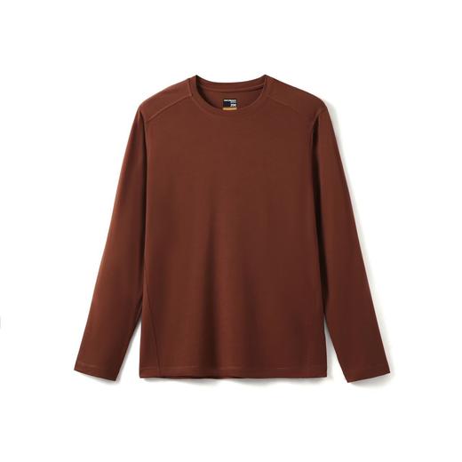 天丝羊毛! 艺术品般高品质!2025运动通勤情侣弹力打底长袖T恤男！ 商品图3