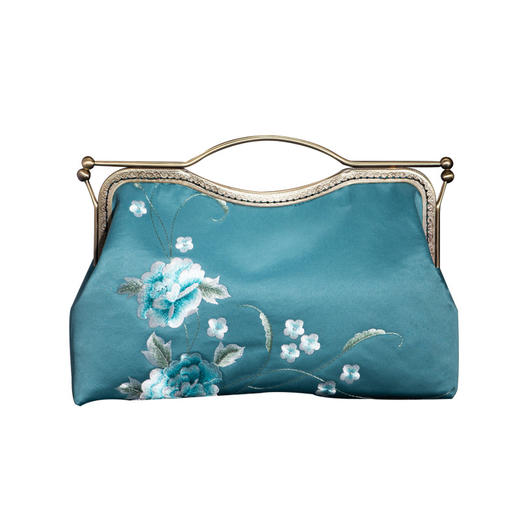 TL-0698民族风手提丝绸刺绣包斜跨两用手工刺绣包民族风晚会手提包 商品图4