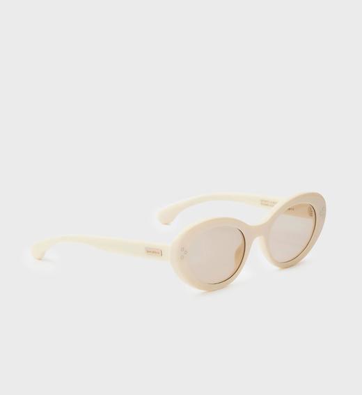 Sporty & Rich - Frame N.05 - Sunglasses - Cream/Gold - 女装 - 墨镜 - 奶油色/金色 商品图1