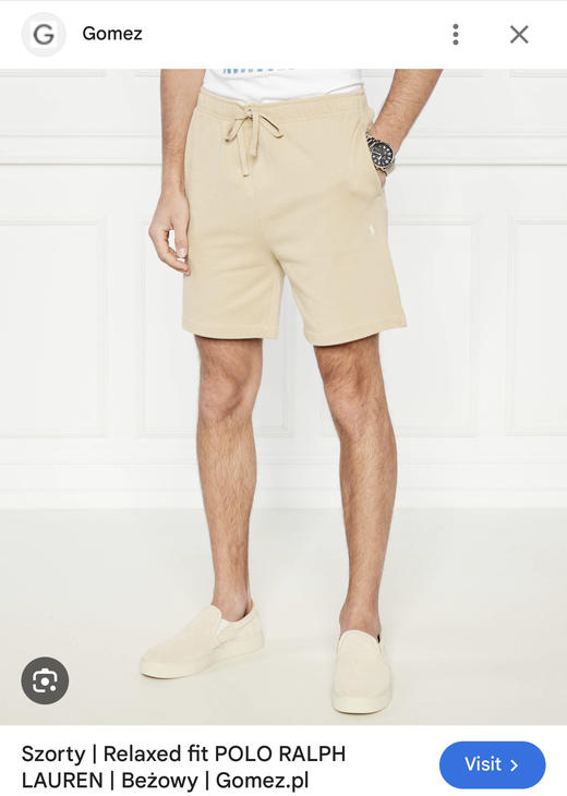 R.L 条绒棉涤混纺 刺绣小标中裤 DK346 商品图1