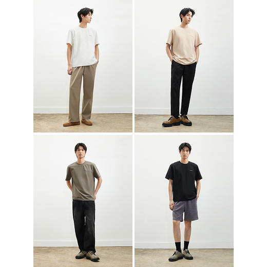 GXG男装多色休闲肌理短袖T恤春季热卖#G24D442010 商品图3