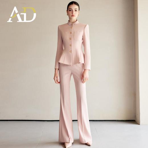 AD2025开春搭配一整套高级感粉色西装套装女显瘦阔腿裤职业两件套 商品图4