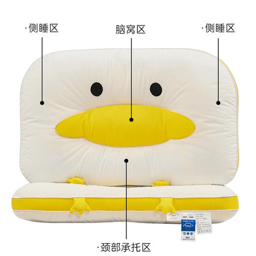 自然醒全棉四色卡通枕儿童枕头纯棉家用48x74整头一对装学生护颈枕芯睡觉专用XK 商品图3