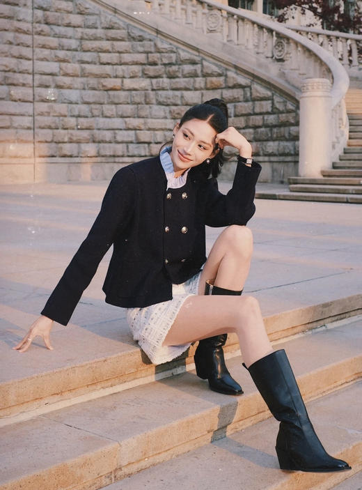 品牌订单去标发货乔欣同款老钱风双排扣羊毛针织外套 商品图11