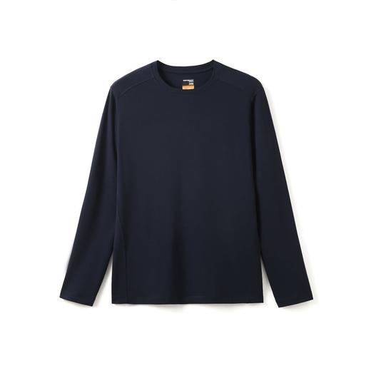 天丝羊毛! 艺术品般高品质!2025运动通勤情侣弹力打底长袖T恤男！ 商品图5