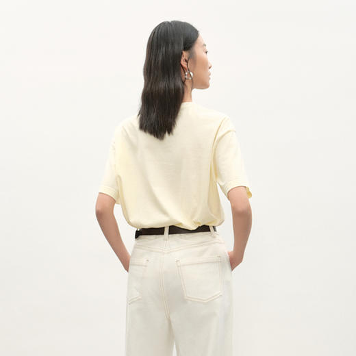 NEELLY纳俪商场同款夏季新款趣味舒适T恤女字母印花减龄纯棉上衣N25041T01014 商品图1