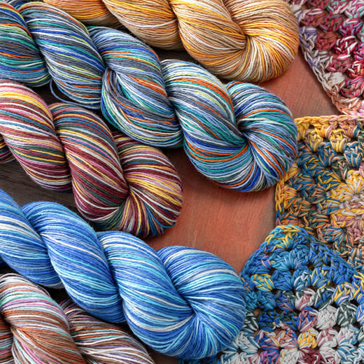 苏苏姐家印象斑斓棉线手工钩针棒针编织diy帽子衣服包包毛线团 商品图1