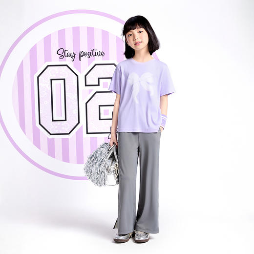 【实体店同款】女童全腰针织长裤夏季新款安奈儿童装AG526679 商品图3