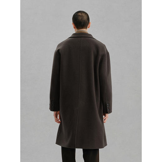 GXG男装 棕色通勤长款大衣外套24年冬季热卖G24X264020 商品图3