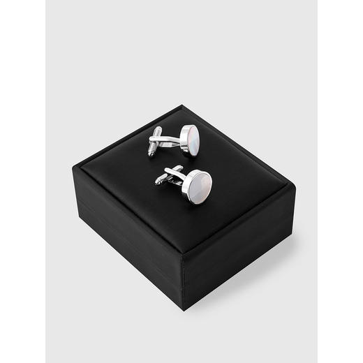 GXG热卖袖扣天然贝壳白贝母轻奢男高档衬衫袖钉 商品图4