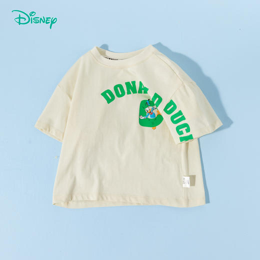 【5A抑菌纯棉短袖】迪士尼25夏新款男童个性印花凉感短袖宽松透气衣* 商品图5