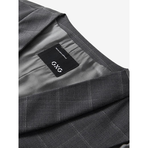 GXG男装 灰格纹基础设计通勤套西西装西服马甲男士24年秋季热卖G24XF93004 商品图2