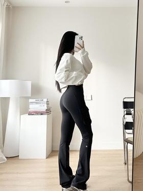 Lululemon/露露Everlux女士运动高腰工装口袋微喇裤（SS）