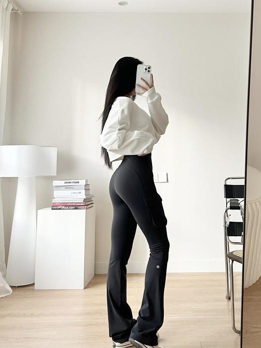 Lululemon/露露Everlux女士运动高腰工装口袋微喇裤（SS） 商品图0