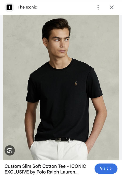 R.L 水溶棉 彩马 情侣款圆领T恤 TX408 商品图0