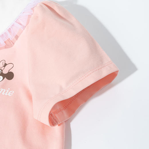 迪士尼【米妮凉感T恤】25夏季新款女童娃娃领冰感短袖T恤休闲上衣ZD2ES023 商品图5