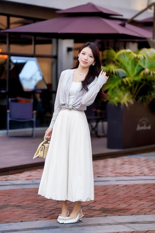 S1臣禾	【藏肉花苞裙】松紧腰灯笼半身裙	JZ251030115 商品图2