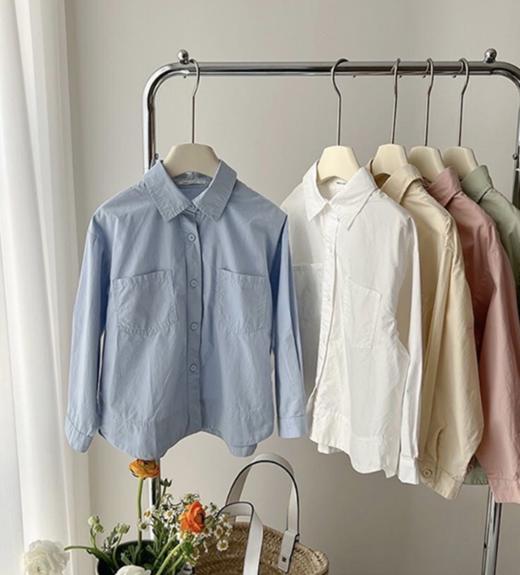 老米优品🎈从小童到大童的size！《儿童糖果色落肩袖纯棉衬衫》ins风，松弛感拉满！太赞了吧~ 商品图2